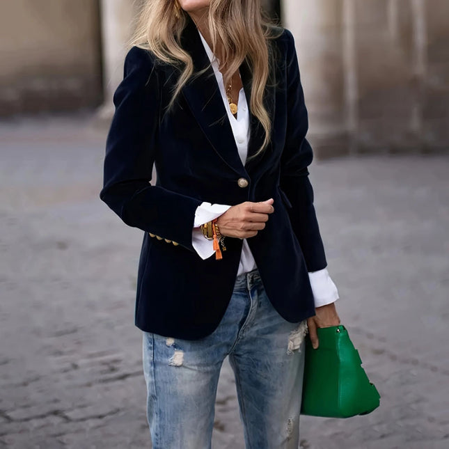 Fløyelsblazer – Elegant selvtillit i hver minste detalj