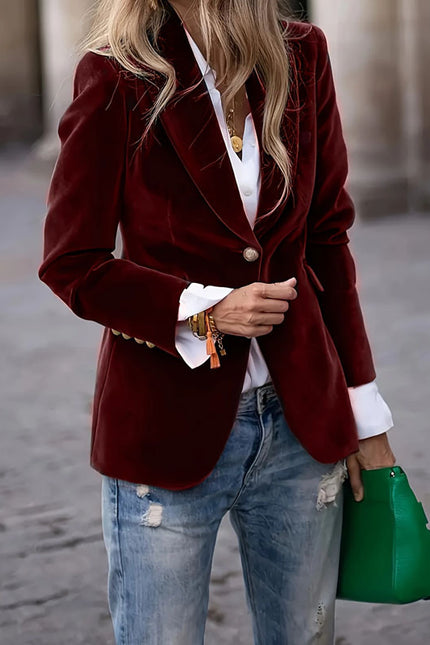 Fløyelsblazer – Elegant selvtillit i hver minste detalj